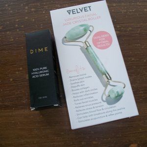 NIB DIME Hyaluronic Serum and Velvet Jade Roller